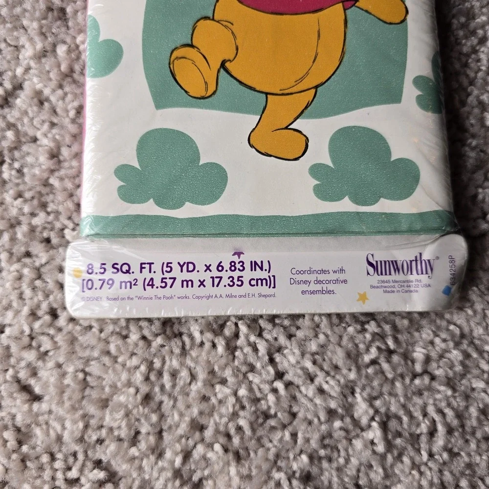 Vintage Disney Winnie the Pooh Piglet Wallpaper Border Decoration Nursery Kids